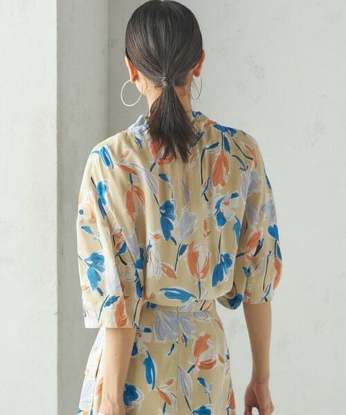 SHIPS / シップス シャツ・ブラウス | IPEKER 花柄 フリル ネック リボン 半袖 ブラウス | 詳細21