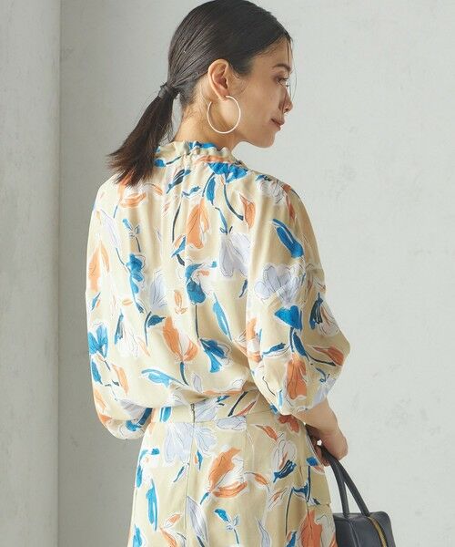 SHIPS / シップス シャツ・ブラウス | IPEKER 花柄 フリル ネック リボン 半袖 ブラウス | 詳細22