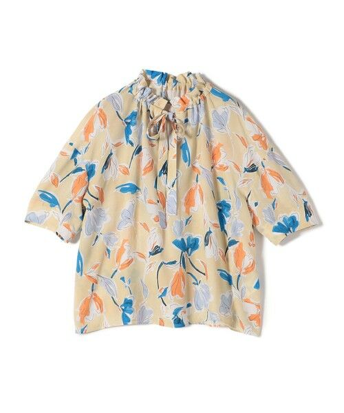 SHIPS / シップス シャツ・ブラウス | IPEKER 花柄 フリル ネック リボン 半袖 ブラウス | 詳細24