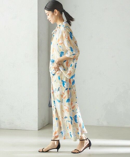 SHIPS / シップス シャツ・ブラウス | IPEKER 花柄 フリル ネック リボン 半袖 ブラウス | 詳細3