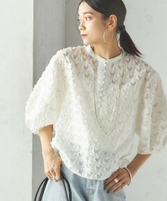 SHIPS / シップス シャツ・ブラウス | 〈手洗い可能〉幾何柄 カット ジャカード ブラウス