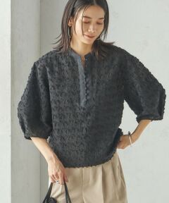 SHIPS / シップス シャツ・ブラウス | 〈手洗い可能〉幾何柄 カット ジャカード ブラウス