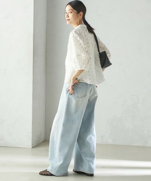 SHIPS / シップス シャツ・ブラウス | 〈手洗い可能〉幾何柄 カット ジャカード ブラウス | 詳細3