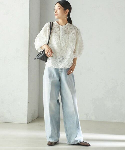 SHIPS / シップス シャツ・ブラウス | 〈手洗い可能〉幾何柄 カット ジャカード ブラウス | 詳細6