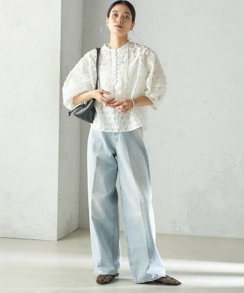 SHIPS / シップス シャツ・ブラウス | 〈手洗い可能〉幾何柄 カット ジャカード ブラウス | 詳細7