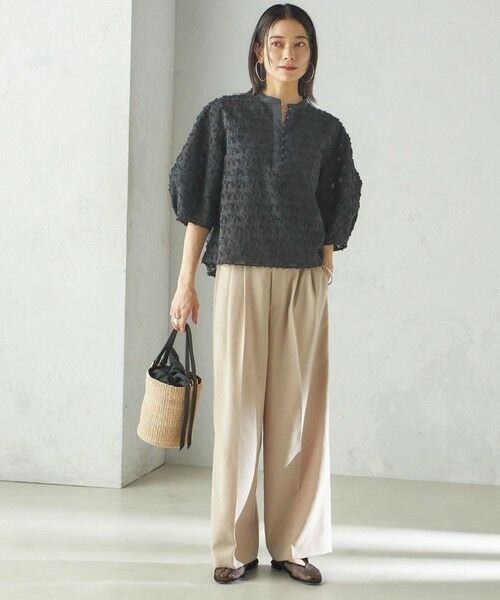 SHIPS / シップス シャツ・ブラウス | 〈手洗い可能〉幾何柄 カット ジャカード ブラウス | 詳細20