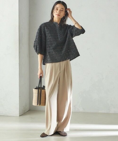 SHIPS / シップス シャツ・ブラウス | 〈手洗い可能〉幾何柄 カット ジャカード ブラウス | 詳細23