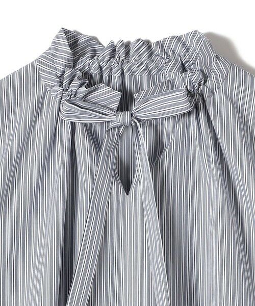 SHIPS / シップス シャツ・ブラウス | 〈手洗い可能〉ストライプ フリル ネック リボン 半袖 ブラウス | 詳細25