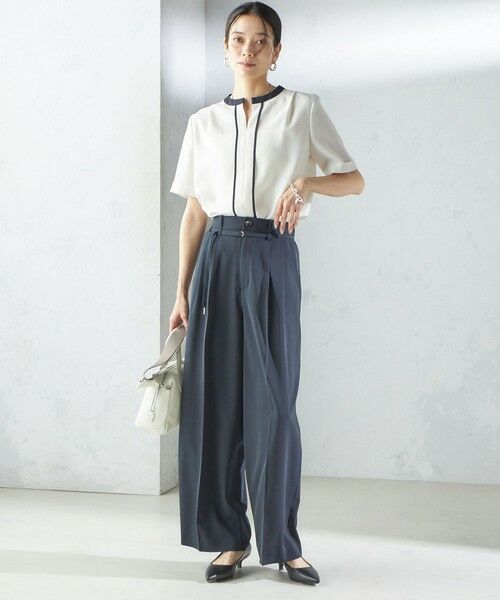 SHIPS / シップス シャツ・ブラウス | 〈手洗い可能〉パイピング キーネック 半袖 ブラウス | 詳細8