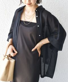 SHIPS / シップス シャツ・ブラウス | 〈手洗い可能〉麻調 メッシュ 半袖 ビッグ シャツ