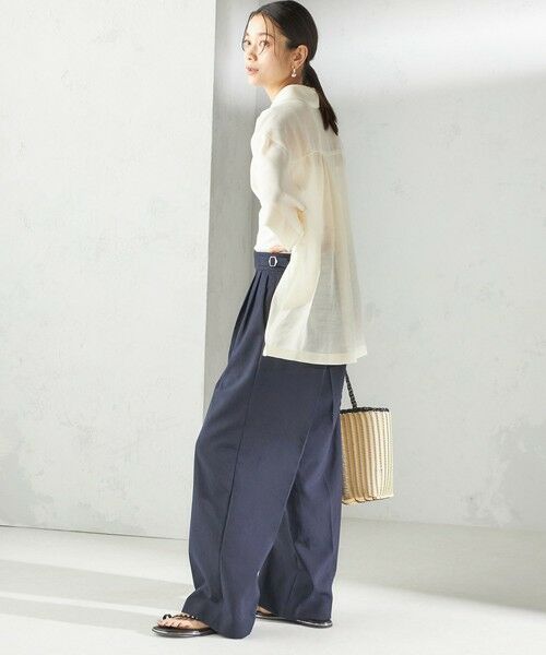 SHIPS / シップス シャツ・ブラウス | 〈手洗い可能〉麻調 メッシュ 半袖 ビッグ シャツ | 詳細15