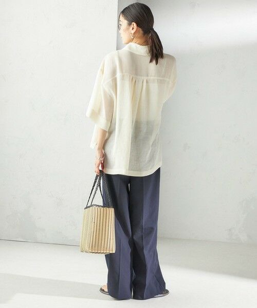 SHIPS / シップス シャツ・ブラウス | 〈手洗い可能〉麻調 メッシュ 半袖 ビッグ シャツ | 詳細16