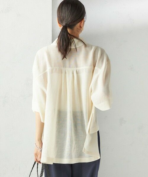 SHIPS / シップス シャツ・ブラウス | 〈手洗い可能〉麻調 メッシュ 半袖 ビッグ シャツ | 詳細19