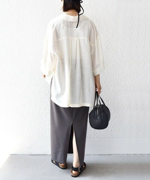 SHIPS / シップス シャツ・ブラウス | 〈手洗い可能〉麻調 メッシュ 半袖 ビッグ シャツ | 詳細24