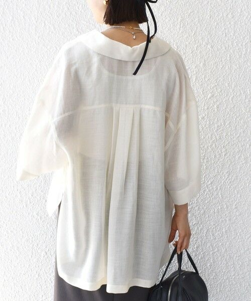 SHIPS / シップス シャツ・ブラウス | 〈手洗い可能〉麻調 メッシュ 半袖 ビッグ シャツ | 詳細27