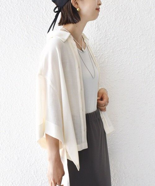 SHIPS / シップス シャツ・ブラウス | 〈手洗い可能〉麻調 メッシュ 半袖 ビッグ シャツ | 詳細28