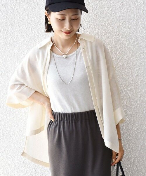 SHIPS / シップス シャツ・ブラウス | 〈手洗い可能〉麻調 メッシュ 半袖 ビッグ シャツ | 詳細29