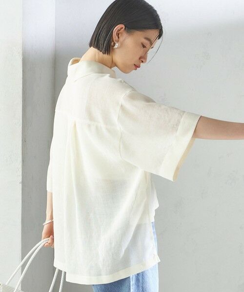 SHIPS / シップス シャツ・ブラウス | 〈手洗い可能〉麻調 メッシュ 半袖 ビッグ シャツ | 詳細8