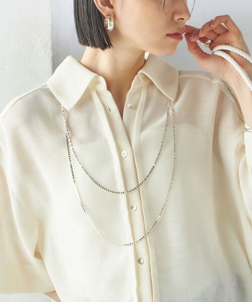 SHIPS / シップス シャツ・ブラウス | 〈手洗い可能〉麻調 メッシュ 半袖 ビッグ シャツ | 詳細9