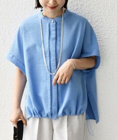 SHIPS / シップス シャツ・ブラウス | 〈手洗い可能〉サッカー 裾 ドロスト ドルマン ブラウス