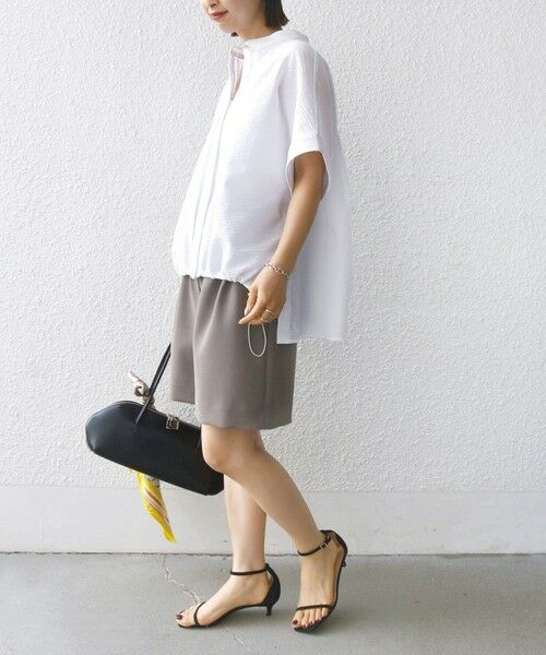 SHIPS / シップス シャツ・ブラウス | 〈手洗い可能〉サッカー 裾 ドロスト ドルマン ブラウス | 詳細11