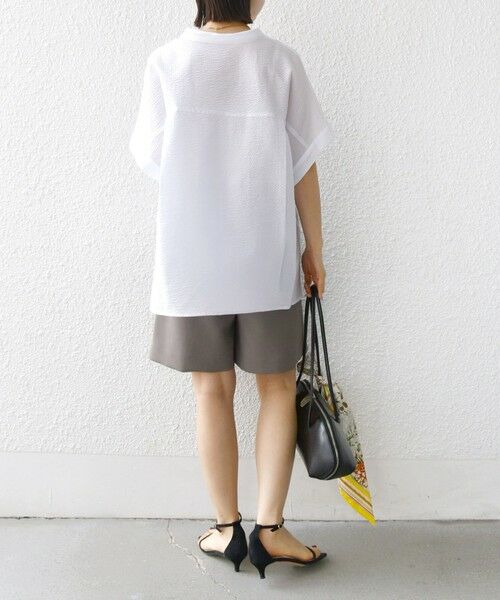 SHIPS / シップス シャツ・ブラウス | 〈手洗い可能〉サッカー 裾 ドロスト ドルマン ブラウス | 詳細12