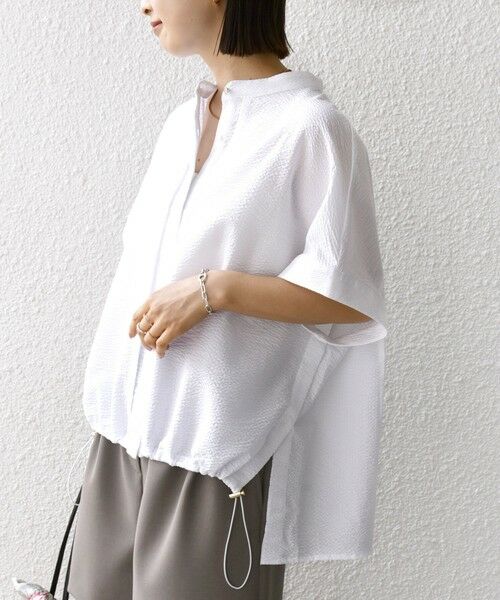 SHIPS / シップス シャツ・ブラウス | 〈手洗い可能〉サッカー 裾 ドロスト ドルマン ブラウス | 詳細16