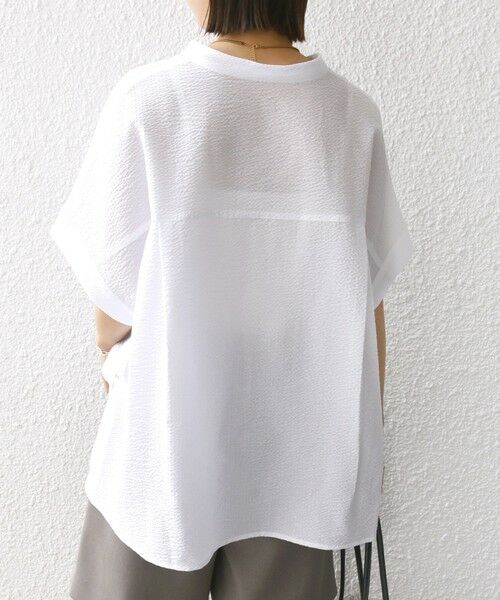 SHIPS / シップス シャツ・ブラウス | 〈手洗い可能〉サッカー 裾 ドロスト ドルマン ブラウス | 詳細17