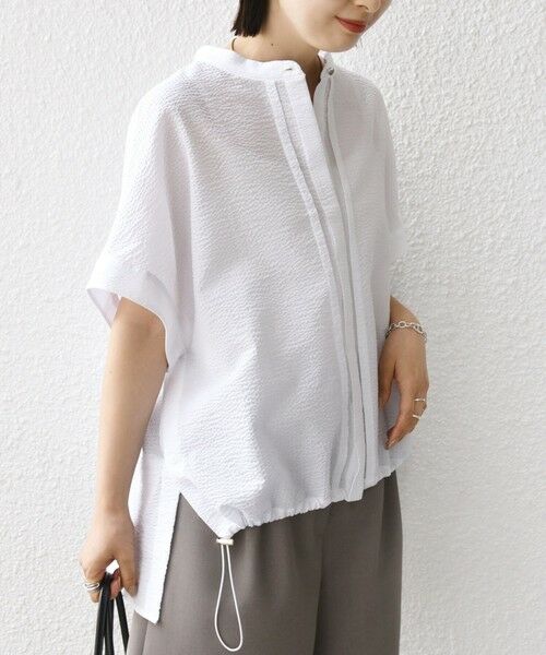 SHIPS / シップス シャツ・ブラウス | 〈手洗い可能〉サッカー 裾 ドロスト ドルマン ブラウス | 詳細18