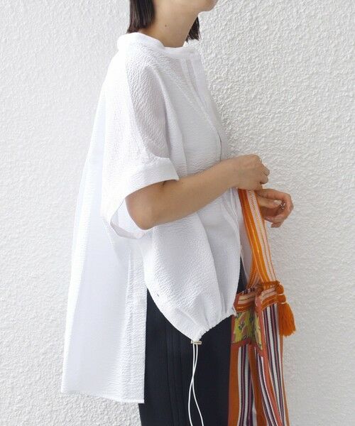 SHIPS / シップス シャツ・ブラウス | 〈手洗い可能〉サッカー 裾 ドロスト ドルマン ブラウス | 詳細7