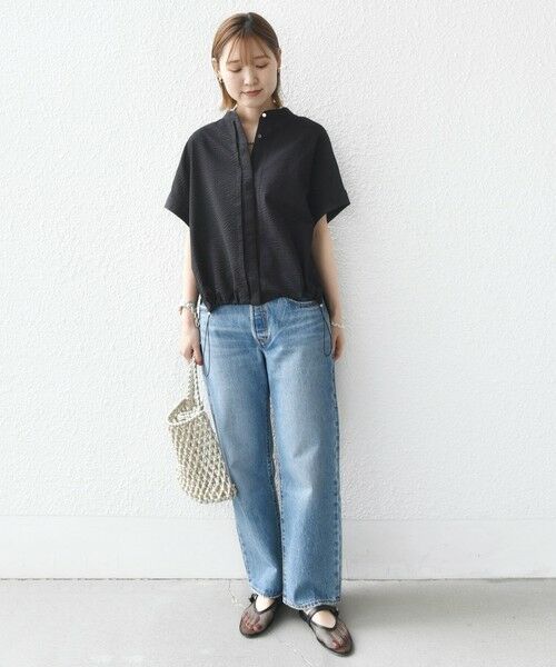 SHIPS / シップス シャツ・ブラウス | 〈手洗い可能〉サッカー 裾 ドロスト ドルマン ブラウス | 詳細22