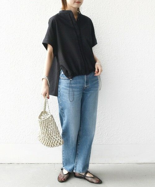 SHIPS / シップス シャツ・ブラウス | 〈手洗い可能〉サッカー 裾 ドロスト ドルマン ブラウス | 詳細23