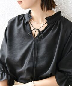 SHIPS / シップス シャツ・ブラウス | 〈洗濯機可能〉前後 2WAY フリル リボン シアー ブラウス