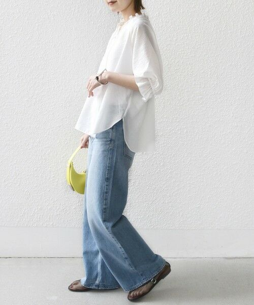 SHIPS / シップス シャツ・ブラウス | 〈洗濯機可能〉前後 2WAY フリル リボン シアー ブラウス | 詳細13