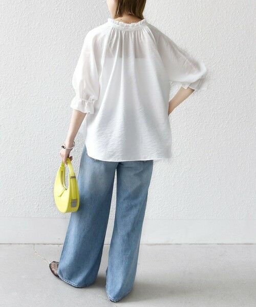 SHIPS / シップス シャツ・ブラウス | 〈洗濯機可能〉前後 2WAY フリル リボン シアー ブラウス | 詳細14