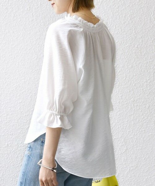 SHIPS / シップス シャツ・ブラウス | 〈洗濯機可能〉前後 2WAY フリル リボン シアー ブラウス | 詳細17