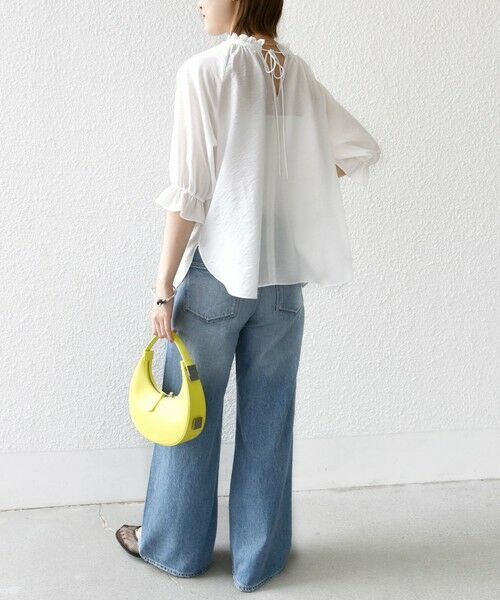 SHIPS / シップス シャツ・ブラウス | 〈洗濯機可能〉前後 2WAY フリル リボン シアー ブラウス | 詳細21