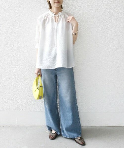 SHIPS / シップス シャツ・ブラウス | 〈洗濯機可能〉前後 2WAY フリル リボン シアー ブラウス | 詳細27