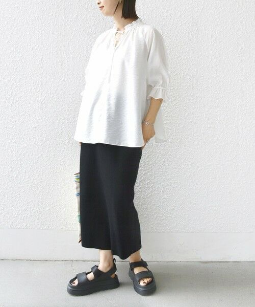 SHIPS / シップス シャツ・ブラウス | 〈洗濯機可能〉前後 2WAY フリル リボン シアー ブラウス | 詳細29