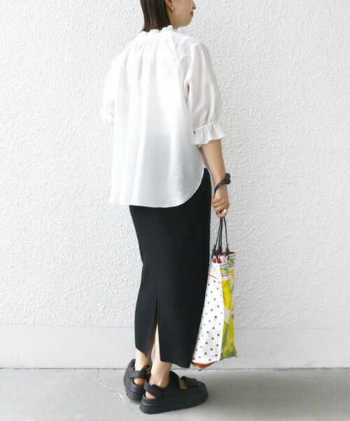 SHIPS / シップス シャツ・ブラウス | 〈洗濯機可能〉前後 2WAY フリル リボン シアー ブラウス | 詳細30