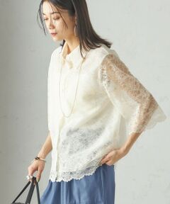 SHIPS / シップス シャツ・ブラウス | 〈手洗い可能〉ラッセル レース シャツ