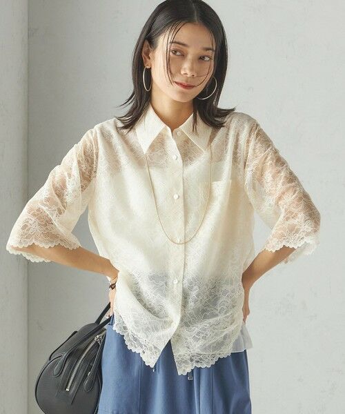 SHIPS / シップス シャツ・ブラウス | 〈手洗い可能〉ラッセル レース シャツ | 詳細12