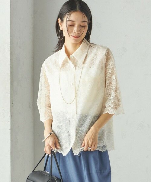 SHIPS / シップス シャツ・ブラウス | 〈手洗い可能〉ラッセル レース シャツ | 詳細7