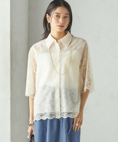 SHIPS / シップス シャツ・ブラウス | 〈手洗い可能〉ラッセル レース シャツ | 詳細8