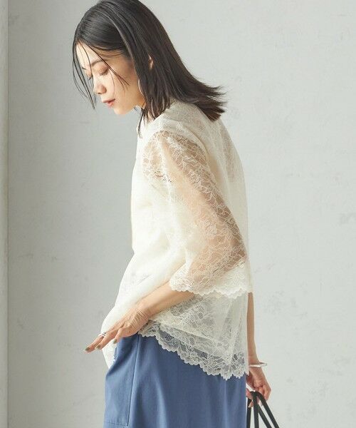 SHIPS / シップス シャツ・ブラウス | 〈手洗い可能〉ラッセル レース シャツ | 詳細9