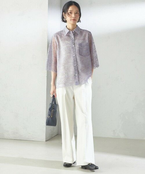 SHIPS / シップス シャツ・ブラウス | 〈手洗い可能〉ラッセル レース シャツ | 詳細15