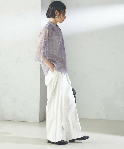 SHIPS / シップス シャツ・ブラウス | 〈手洗い可能〉ラッセル レース シャツ | 詳細18