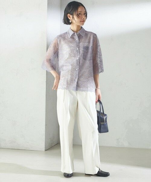 SHIPS / シップス シャツ・ブラウス | 〈手洗い可能〉ラッセル レース シャツ | 詳細20