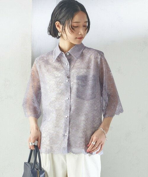 SHIPS / シップス シャツ・ブラウス | 〈手洗い可能〉ラッセル レース シャツ | 詳細21