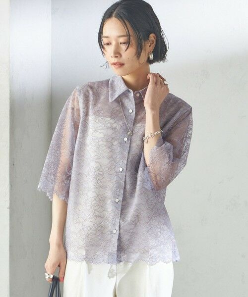 SHIPS / シップス シャツ・ブラウス | 〈手洗い可能〉ラッセル レース シャツ | 詳細22